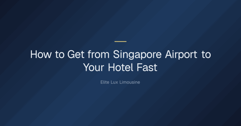 How do I get from the airport to my hotel in Singapore? — How to Get from Singapore Airport to Your Hotel Fast