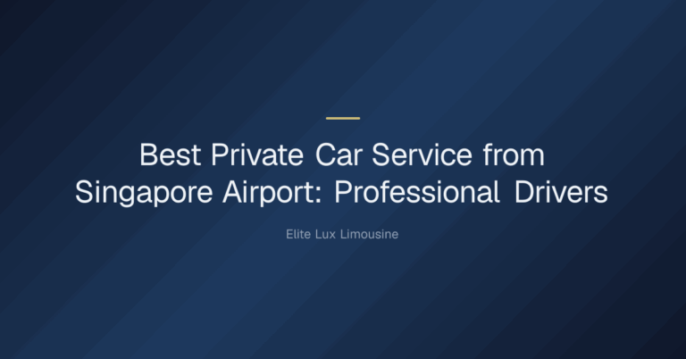 which private car service from singapore airport has most professional drivers good service — Best Private Car Service from S