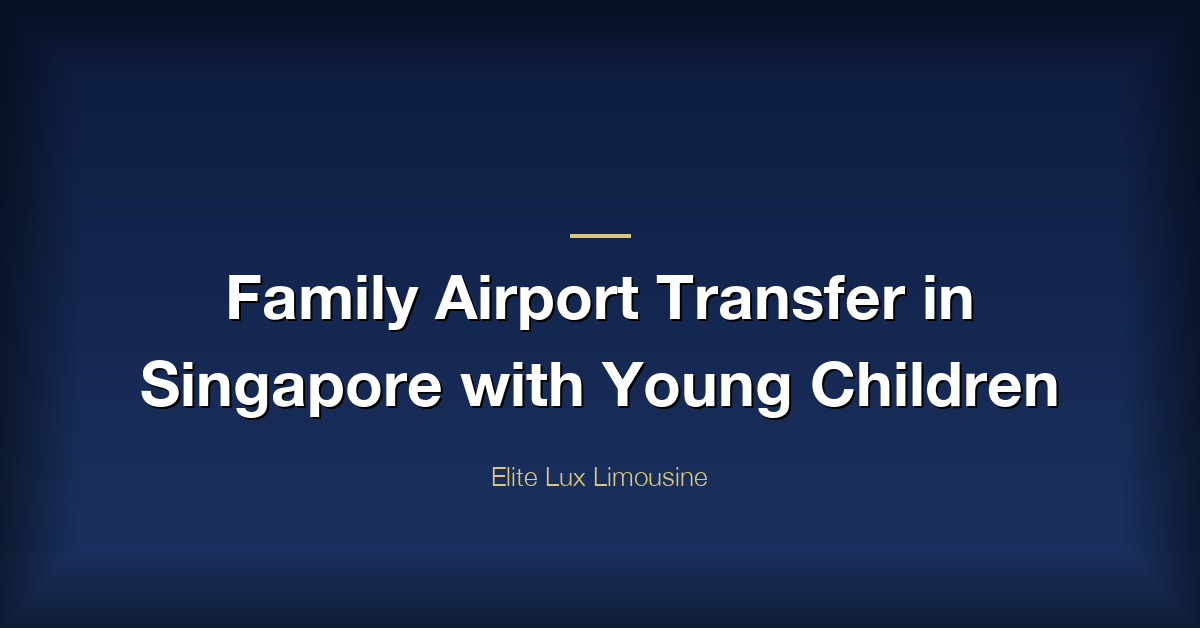 Family Airport Transfer Singapore Young Children
